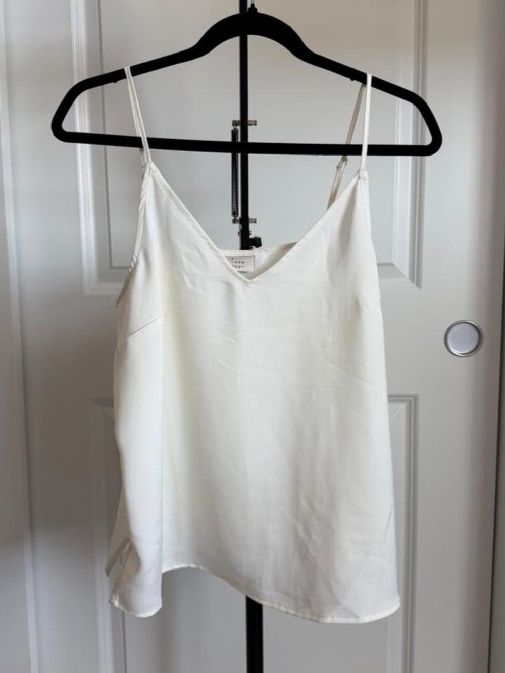 Classic White V-Neck Camisole Top